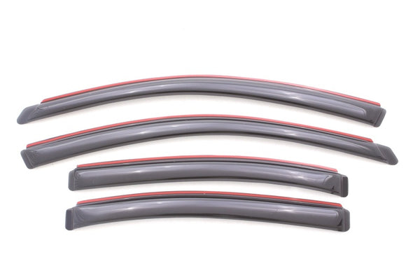 AVS 09-15 Nissan Maxima Ventvisor In-Channel Front & Rear Window Deflectors 4pc - Smoke - Bull Strap