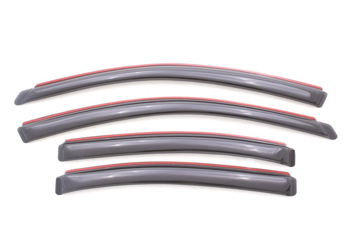 AVS 09-15 Nissan Maxima Ventvisor In-Channel Front & Rear Window Deflectors 4pc - Smoke - Bull Strap