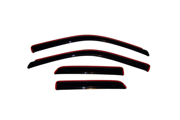 AVS 09-18 Dodge RAM 1500 Quad Cab Ventvisor In-Channel Front & Rear Window Deflectors 4pc - Smoke - Bull Strap
