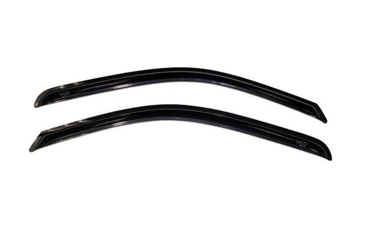 AVS 09-18 Dodge RAM 1500 Standard Cab Ventvisor Outside Mount Window Deflectors 2pc - Smoke - Bull Strap