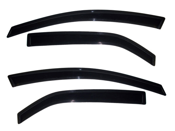 AVS 10-12 Kia Forte Ventvisor Outside Mount Window Deflectors 4pc - Smoke - Bull Strap