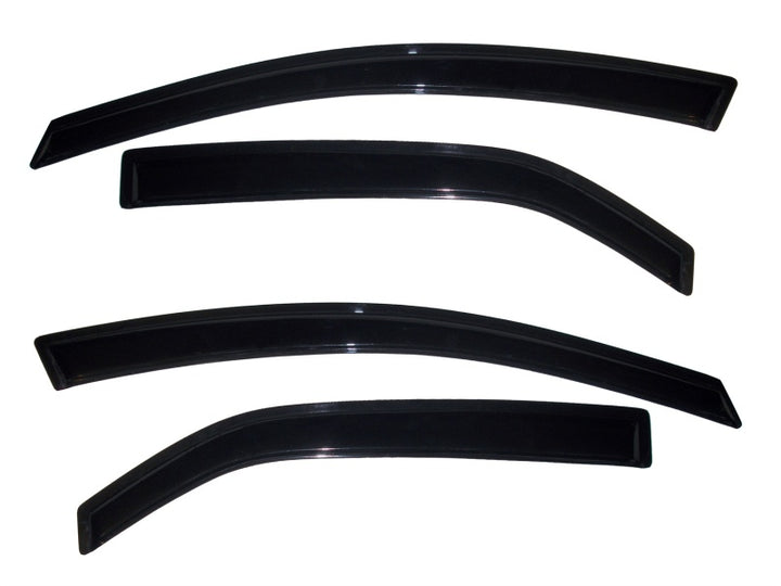 AVS 10-12 Kia Forte Ventvisor Outside Mount Window Deflectors 4pc - Smoke - Bull Strap