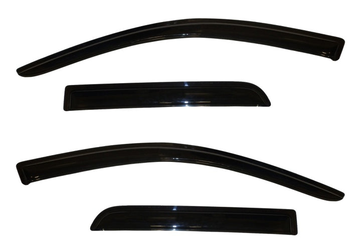 AVS 11-13 Mitsubishi Outlander Sport Ventvisor Outside Mount Window Deflectors 4pc - Smoke - Bull Strap