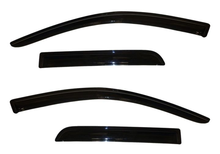 AVS 11-13 Mitsubishi Outlander Sport Ventvisor Outside Mount Window Deflectors 4pc - Smoke - Bull Strap
