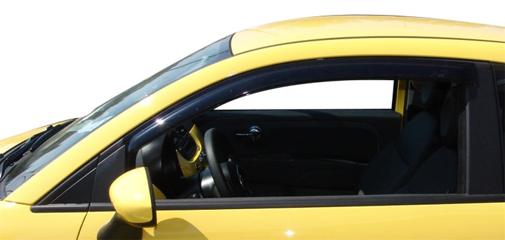 AVS 11-17 Fiat 500 Ventvisor Outside Mount Window Deflectors 2pc - Smoke - Bull Strap