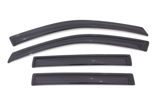 AVS 11-17 Jeep Compass (Old Body Style) Ventvisor Outside Mount Window Deflectors 4pc - Smoke - Bull Strap