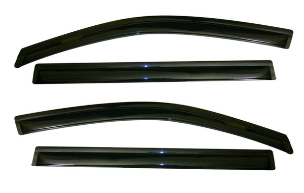 AVS 11-18 Nissan Quest Ventvisor Outside Mount Window Deflectors 4pc - Smoke - Bull Strap