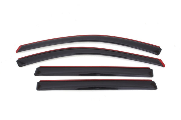 AVS 13-18 Nissan Pathfinder Ventvisor In-Channel Front & Rear Window Deflectors 4pc - Smoke - Bull Strap