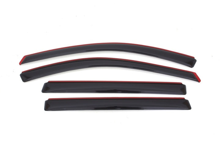 AVS 13-18 Nissan Pathfinder Ventvisor In-Channel Front & Rear Window Deflectors 4pc - Smoke - Bull Strap