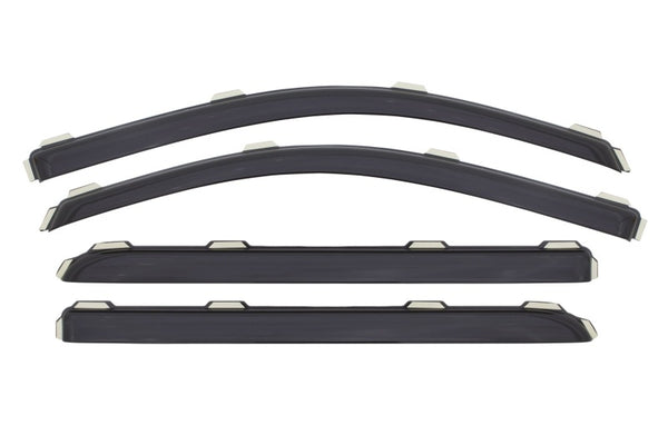 AVS 15-18 Chevy Silverado 2500 Crew Cab Ventvisor Front & Rear Window Deflectors 4pc - Smoke - Bull Strap