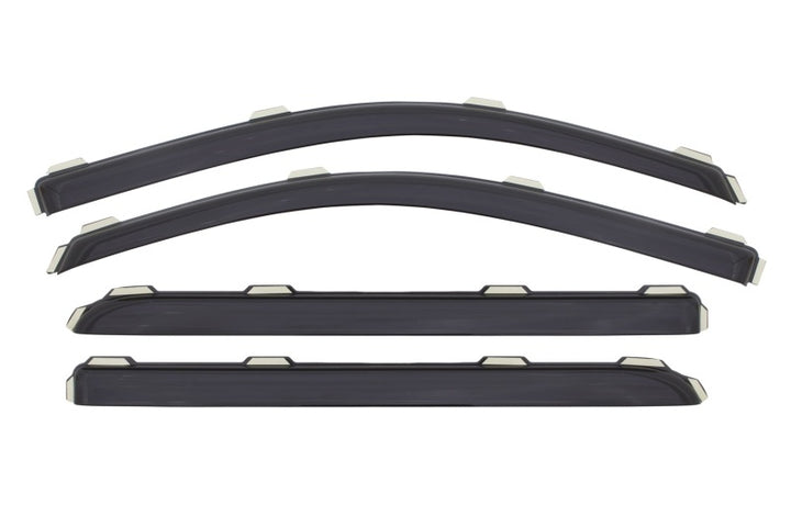 AVS 15-18 Chevy Silverado 2500 Crew Cab Ventvisor Front & Rear Window Deflectors 4pc - Smoke - Bull Strap