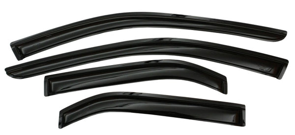 AVS 15-18 Ford F-150 Supercrew Ventvisor Outside Mount Window Deflectors 4pc - Smoke - Bull Strap