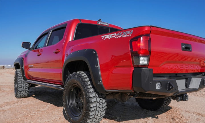 AVS 16-18 Toyota Tacoma Double Cab Ventvisor In-Channel Front & Rear Window Deflectors 4pc - Smoke - Bull Strap
