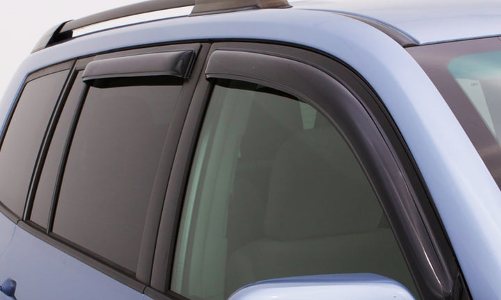AVS 20-21 Ford Explorer Ventvisor Outside Mount Window Deflectors 4pc - Smoke - Bull Strap
