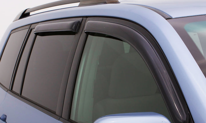 AVS 20-21 Ford Explorer Ventvisor Outside Mount Window Deflectors 4pc - Smoke - Bull Strap