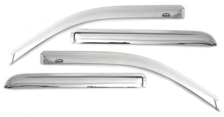 AVS 20-22 Chevrolet Silverado 1500 LTD Ext. Cab/DC F&R Ventvisor Window Deflectors 4pc - Chrome - Bull Strap
