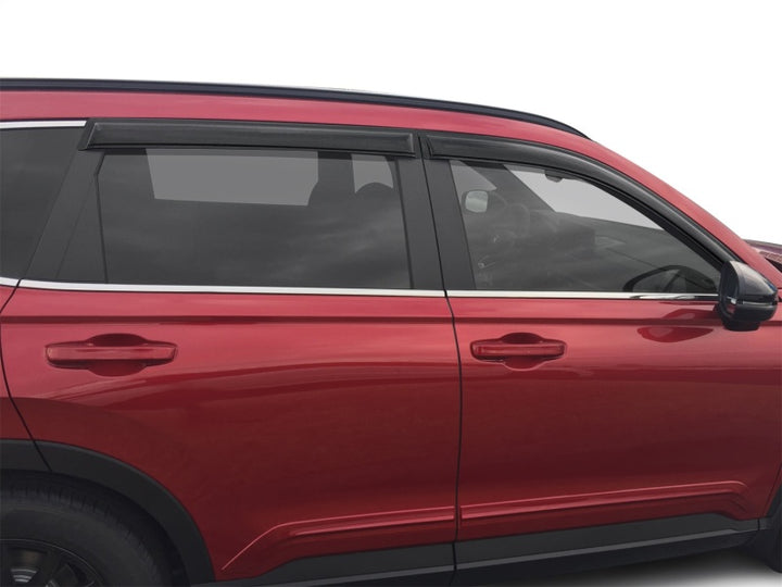 AVS 23-24 Honda CRV Ventvisor Outside Mount Window Deflectors 4pc - Smoke - Bull Strap