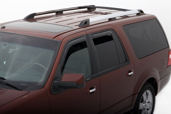 AVS 98-18 Lincoln Navigator Ventvisor In-Channel Front & Rear Window Deflectors 4pc - Smoke - Bull Strap