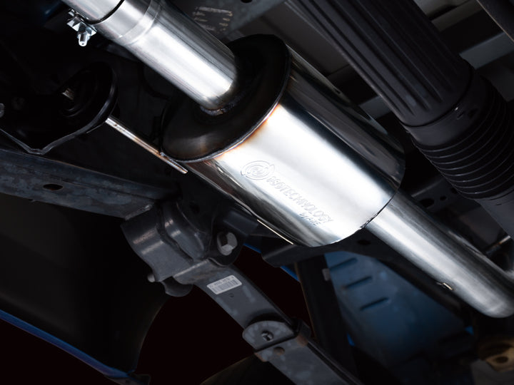 AWE 21+ Ford F150 Dual Side Exit Cat-Back Exhaust - 4.5in Diamond Black Tips *For Stock Y-Pipe Only - Bull Strap