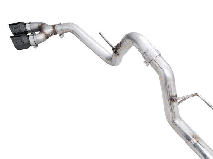 AWE 21+ Ford F150 Dual Side Exit Cat-Back Exhaust - 4.5in Diamond Black Tips *For Stock Y-Pipe Only - Bull Strap