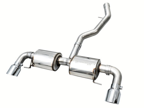 AWE 19-23 BMW 330i / 21-23 BMW 430i Base G2X Touring Axle Back Exhaust - Chrome Silver - Bull Strap