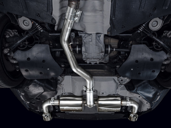 AWE 19-23 BMW 330i / 21-23 BMW 430i Base G2X Touring Axle Back Exhaust - Chrome Silver - Bull Strap