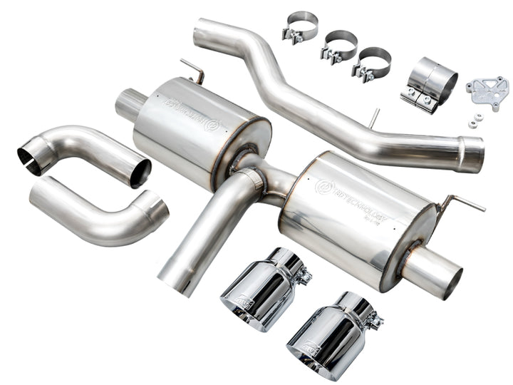 AWE 19-23 BMW 330i / 21-23 BMW 430i Base G2X Touring Axle Back Exhaust - Chrome Silver - Bull Strap