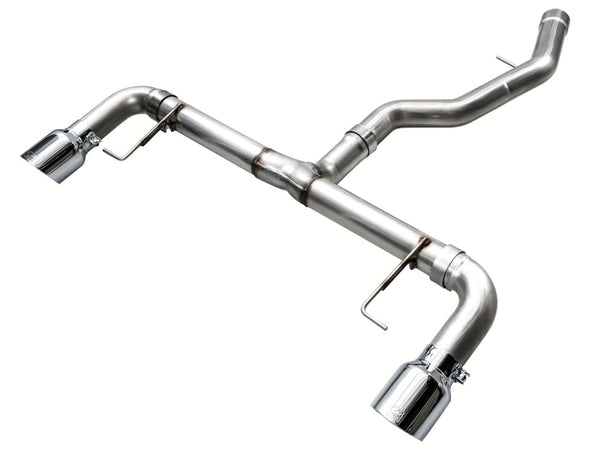 AWE 19-23 BMW 330i / 21-23 BMW 430i Base G2X Track Edition Axle Back Exhaust - Chrome Silver - Bull Strap