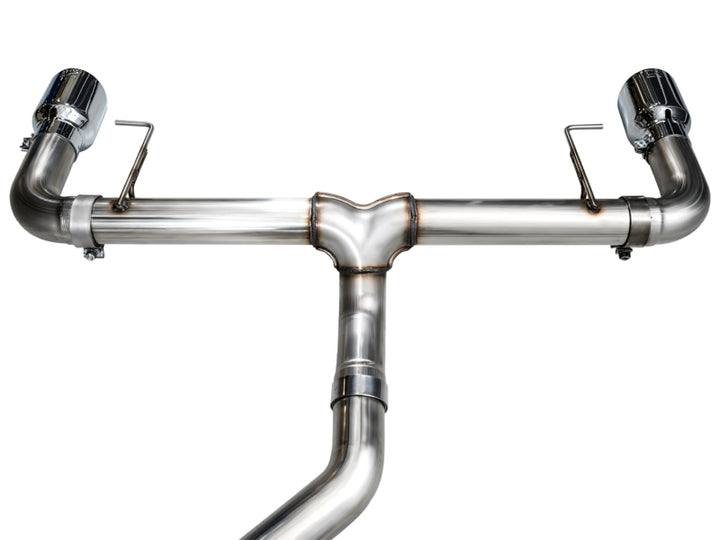 AWE 19-23 BMW 330i / 21-23 BMW 430i Base G2X Track Edition Axle Back Exhaust - Chrome Silver - Bull Strap