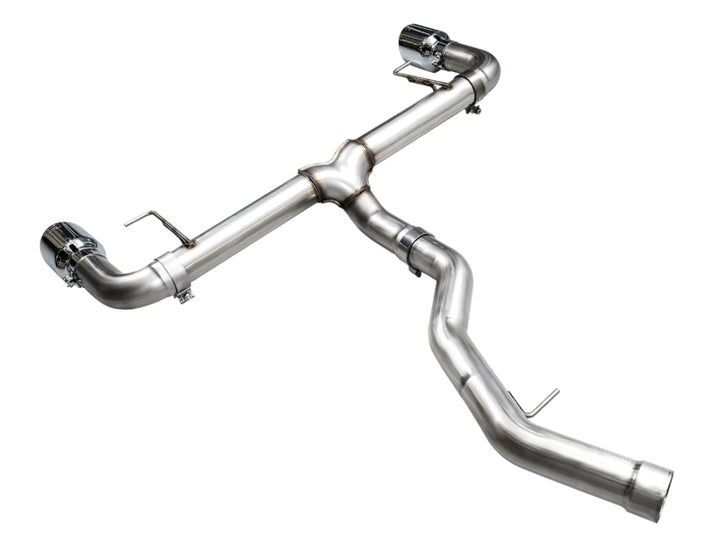 AWE 19-23 BMW 330i / 21-23 BMW 430i Base G2X Track Edition Axle Back Exhaust - Chrome Silver - Bull Strap