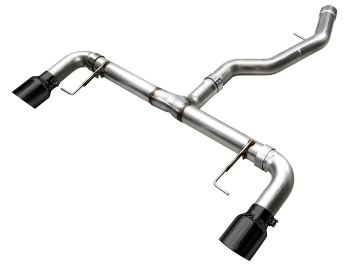 AWE 19-23 BMW 330i / 21-23 BMW 430i Base G2X Track Edition Axle Back Exhaust - Diamond Black - Bull Strap