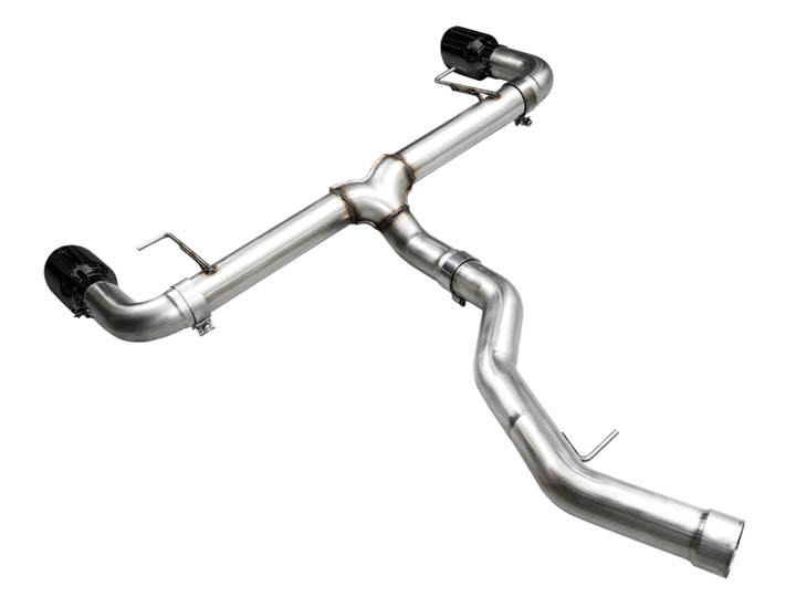 AWE 19-23 BMW 330i / 21-23 BMW 430i Base G2X Track Edition Axle Back Exhaust - Diamond Black - Bull Strap