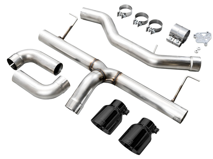 AWE 19-23 BMW 330i / 21-23 BMW 430i Base G2X Track Edition Axle Back Exhaust - Diamond Black - Bull Strap