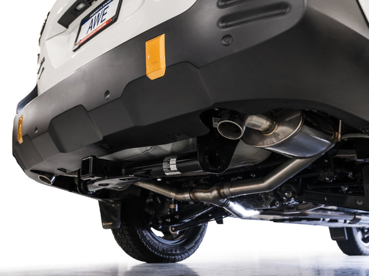 AWE 20-25 Subaru Outback (Wilderness & XT) 0FG Catback Exhaust w/Dual BashGuards - Bull Strap