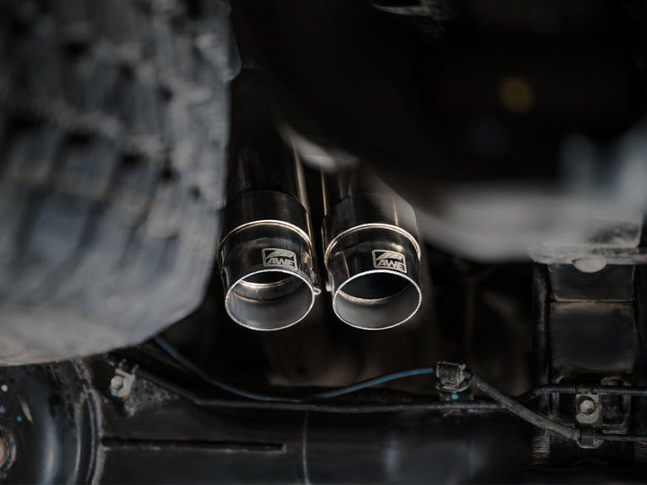 AWE 2016-2022 Toyota Tacoma 0FG Exhaust with BashGuard - No Tips - Bull Strap