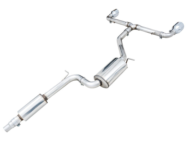 AWE 2022 VW GTI MK8 Touring Edition Exhaust - Chrome Silver Tips - Bull Strap