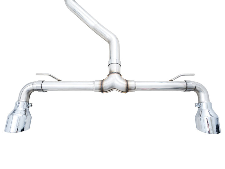 AWE 2022 VW GTI MK8 Touring Edition Exhaust - Chrome Silver Tips - Bull Strap