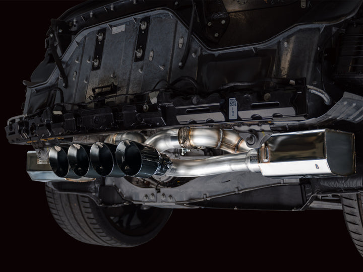 AWE 2023 C8 Corvette Z06 SwitchPath Cat-Back Exhaust - Diamond Black Tips - Bull Strap