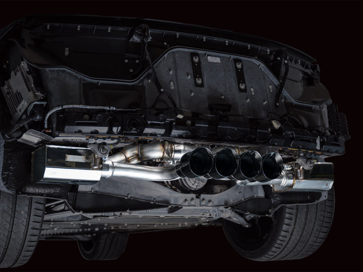 AWE 2023 C8 Corvette Z06 SwitchPath Cat-Back Exhaust - Diamond Black Tips - Bull Strap