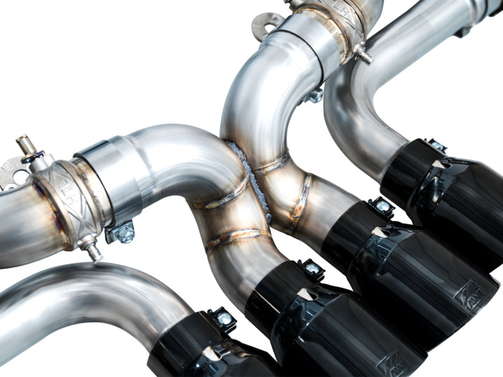 AWE 2023 C8 Corvette Z06 SwitchPath Cat-Back Exhaust - Diamond Black Tips - Bull Strap