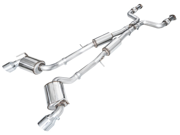 AWE 2023 Nissan Z RZ34 RWD Touring Edition Catback Exhaust System w/ Chrome Silver Tips - Bull Strap