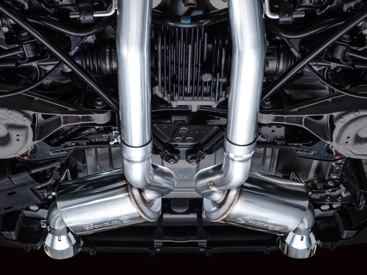 AWE 2023 Nissan Z RZ34 RWD Touring Edition Catback Exhaust System w/ Chrome Silver Tips - Bull Strap