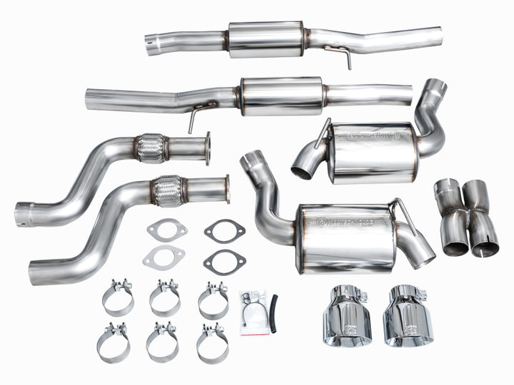 AWE 2023 Nissan Z RZ34 RWD Touring Edition Catback Exhaust System w/ Chrome Silver Tips - Bull Strap