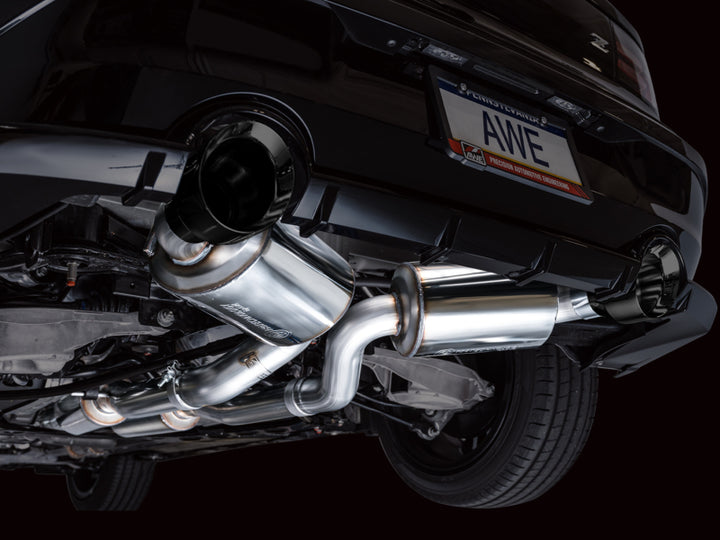 AWE 2023 Nissan Z RZ34 RWD Touring Edition Catback Exhaust System w/ Diamond Black Tips - Bull Strap