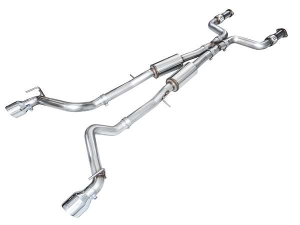 AWE 2023 Nissan Z RZ34 RWD Track Edition Catback Exhaust System w/ Chrome Silver Tips - Bull Strap