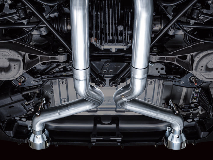 AWE 2023 Nissan Z RZ34 RWD Track Edition Catback Exhaust System w/ Chrome Silver Tips - Bull Strap