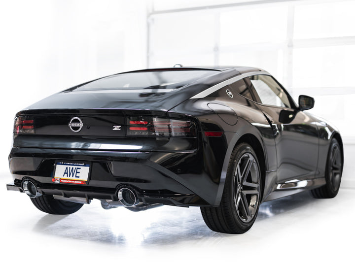 AWE 2023 Nissan Z RZ34 RWD Track Edition Catback Exhaust System w/ Chrome Silver Tips - Bull Strap