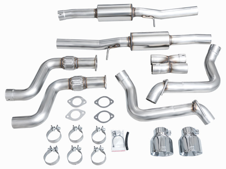 AWE 2023 Nissan Z RZ34 RWD Track Edition Catback Exhaust System w/ Chrome Silver Tips - Bull Strap