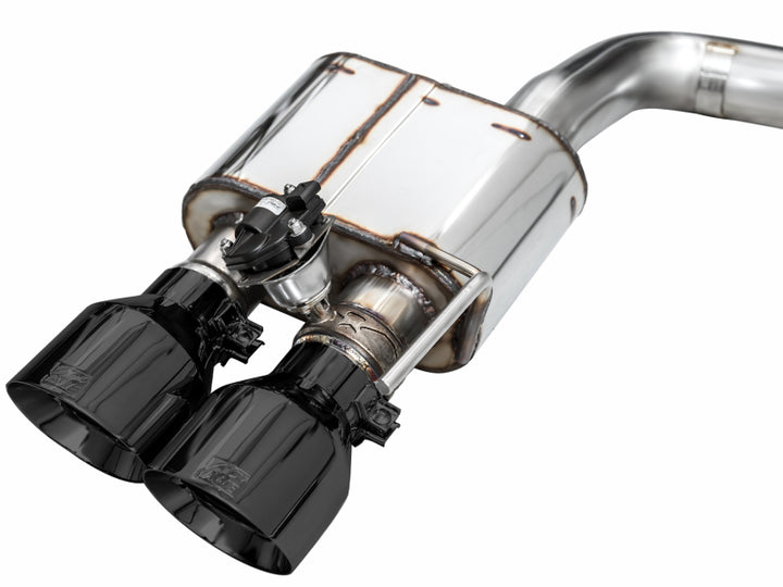 AWE 2024 Ford Mustang Dark Horse S650 RWD SwitchPath Catback Exhaust w/ Quad Diamond Black Tips - Bull Strap