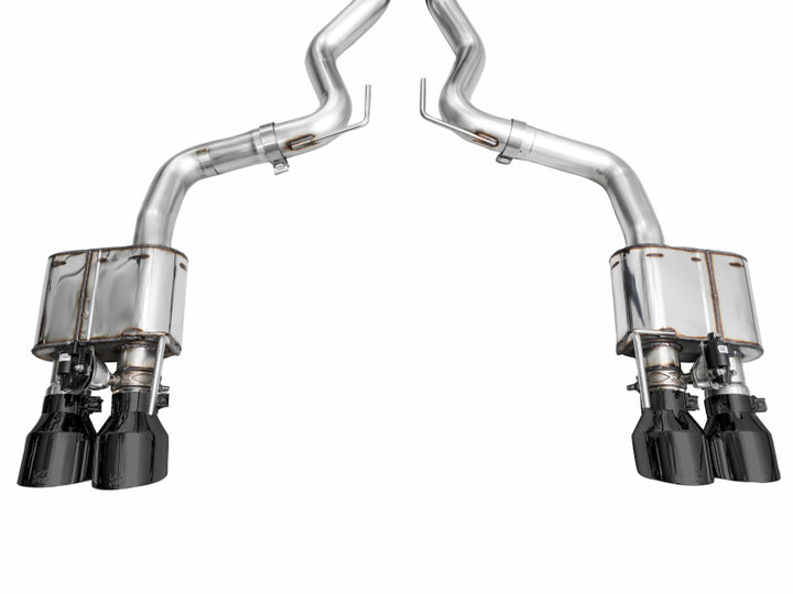 AWE 2024 Ford Mustang GT Fastback S650 RWD SwitchPath Catback Exhaust w/ Quad Diamond Black Tips - Bull Strap